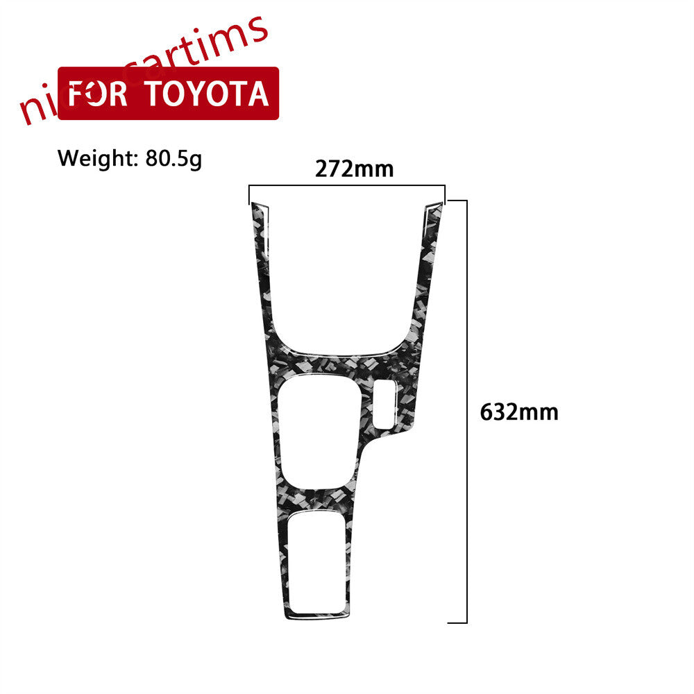 For T@yota Hilux Revo 2015-2021 RHD Console Gear Shift Panel Cover Forged Carbon