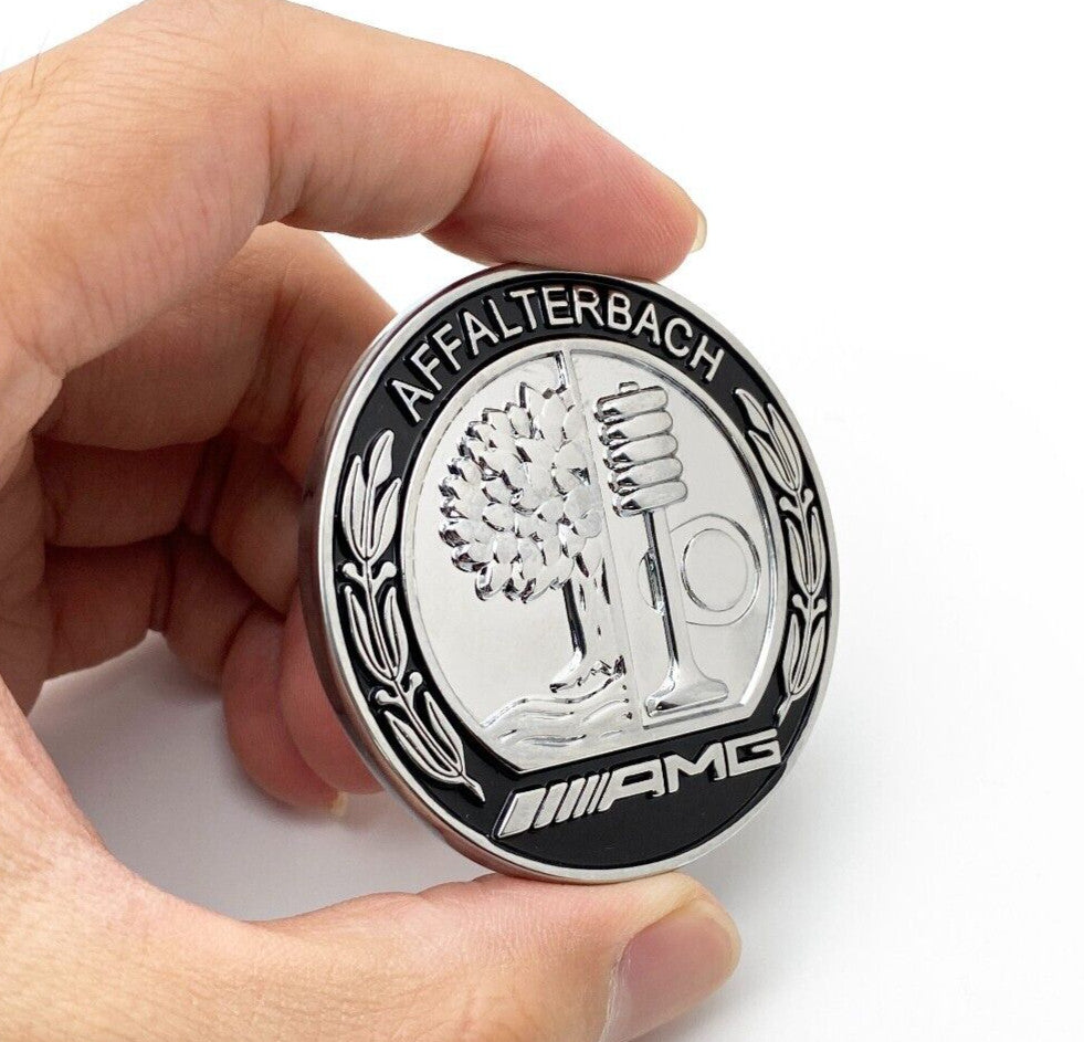 3D Zinc Gloss Front Cover Badge Black Apple Tree Badge for AMG AFFALTERBACH
