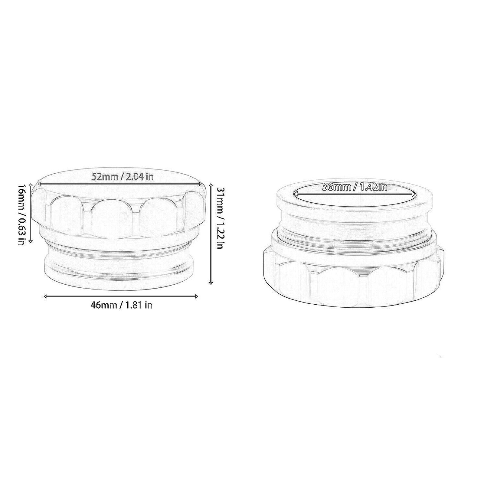 2x 1.5 Aluminium Alloy Weld On Filler Neck And Cap Oil, Fuel, Water Tank Silver