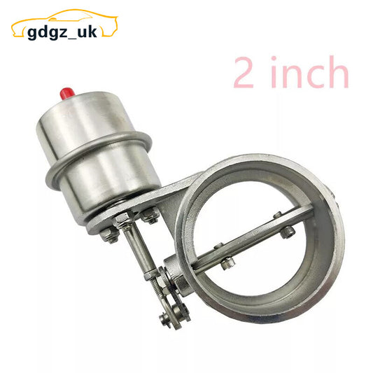 2 51mm Exhaust Control Valve Vacuum Actuator Open Style Motor Downpipe Steel