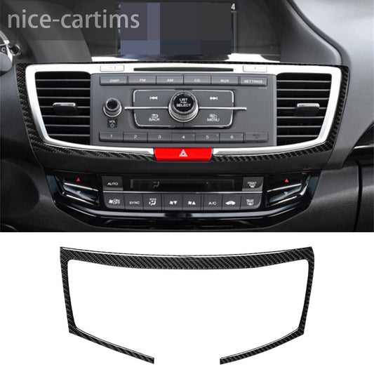 Carbon Fiber Central Control Air Outlet Vent Frame Trim for Honda Accord 2013-17