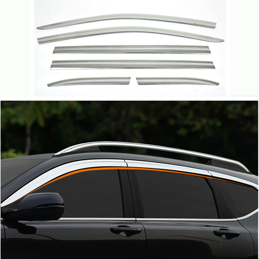 for Honda CRV CR-V 17-21 Chrome Window Visor Sun Rain Guard Vent Shade Cover 6x