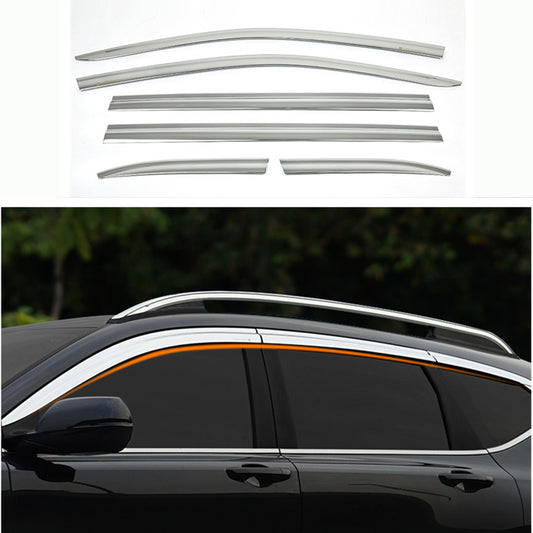 for Honda CRV CR-V 17-21 Chrome Window Visor Sun Rain Guard Vent Shade Cover 6x