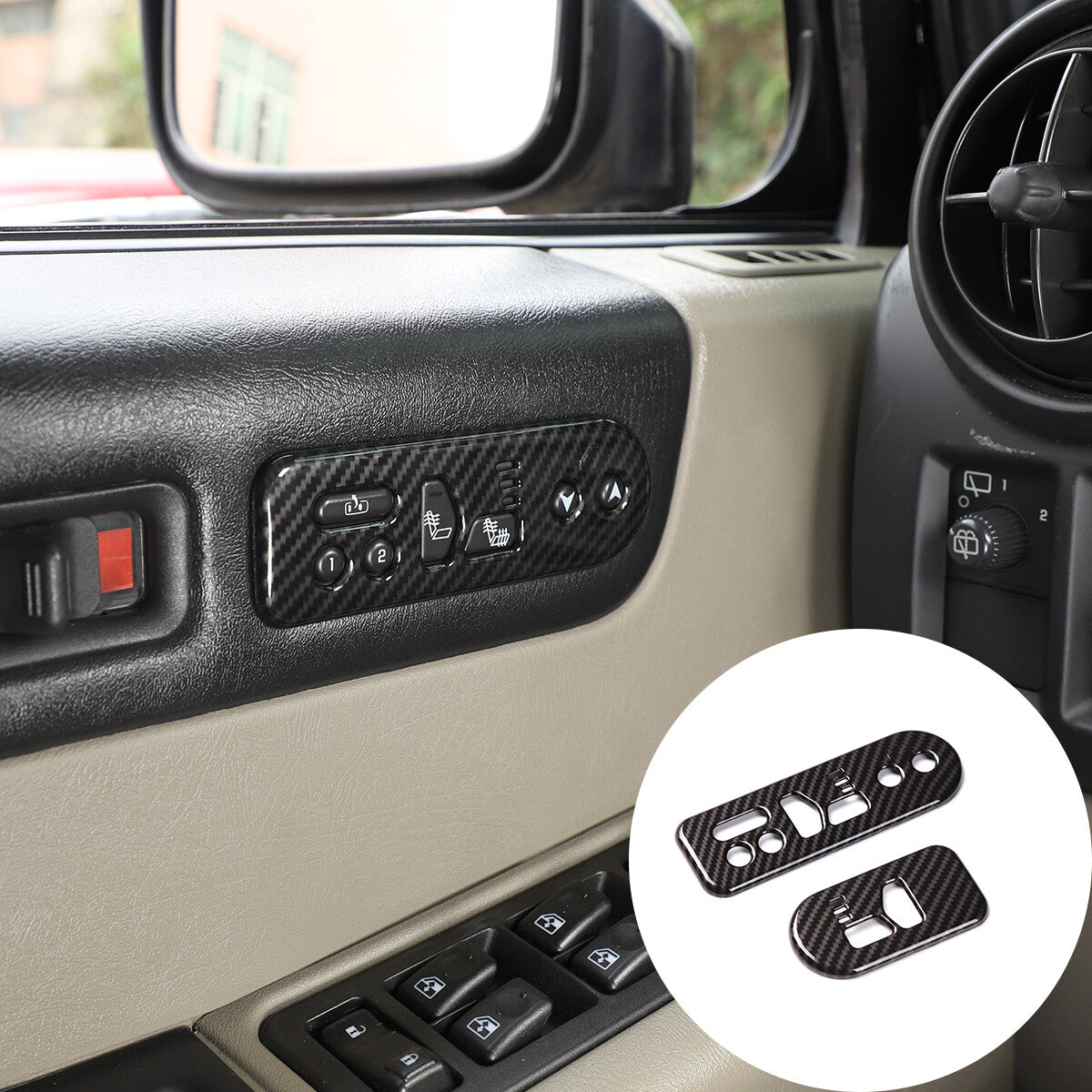 4-Piece Red Alloy Internal Air Conditioning Switch CD Button Knife for Corvette 2014-2019 C7