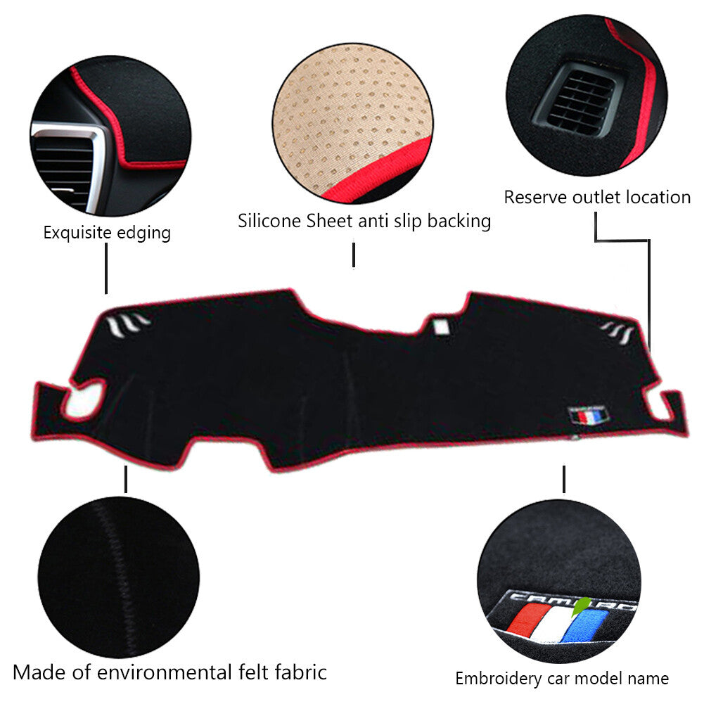 Dashboard DashMat Cover Sun Protector Mat for Chevrolet 2016-2019 for Chevy Camaro