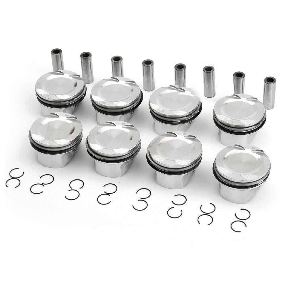 8x Pistons  Rings Set Fits for BMW 550i 750i X5 F01 F03 E70 E71 N63 4.4L V8