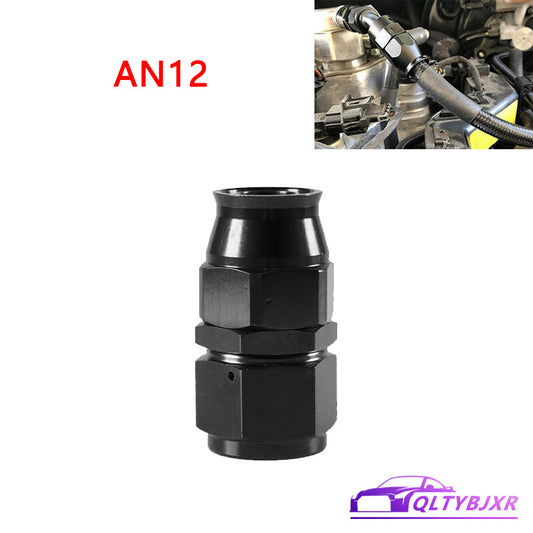12AN PTFE Hose End Fitting Adapter AN12 Straight for PTFE Hose Line Only Black