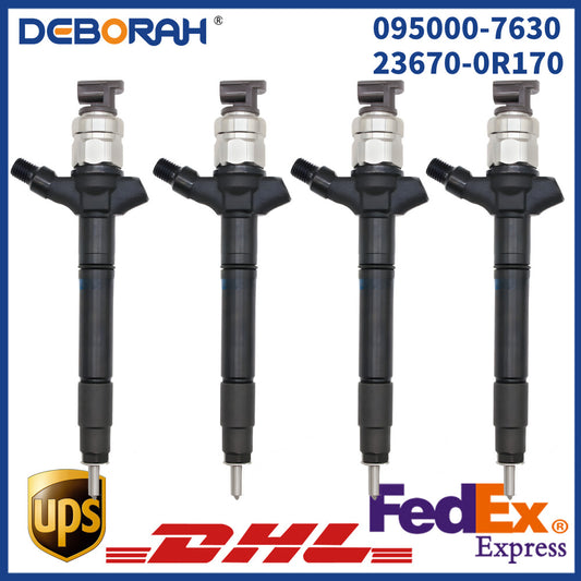 4pcs Fuel Injector assy 23670-0R170 Diesel Injector 095000-7630 for TOYOTA RAV4