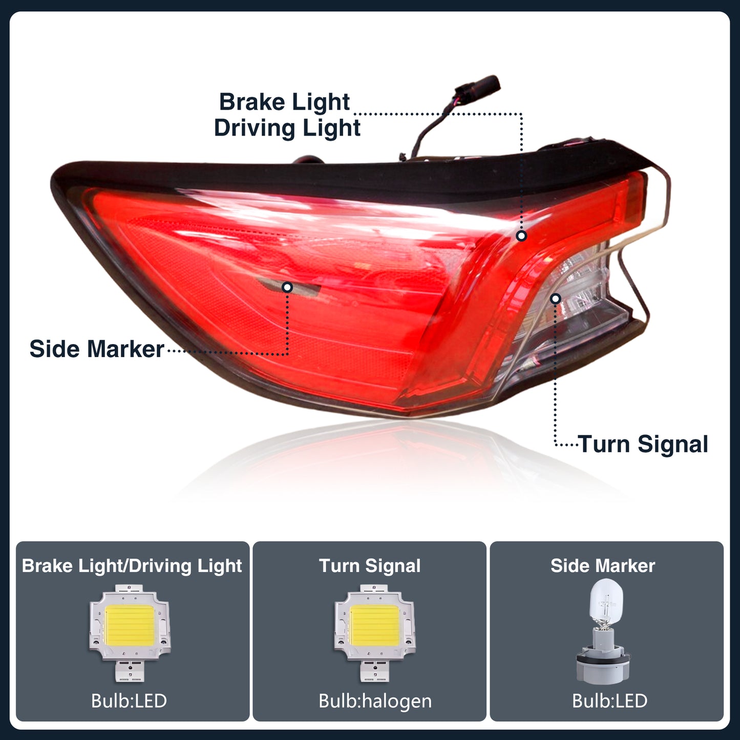 NEW for Ford escape 20 21 22 Left Tail Light Assembly Brake Lamp NEW LJ6B-13405