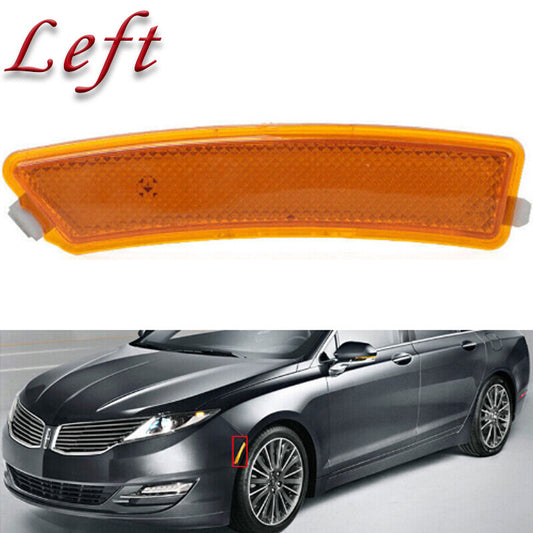 Left For 2013-2016 for LINCOLN MKZ Front Bumper Reflector Side Marker Light Lamp