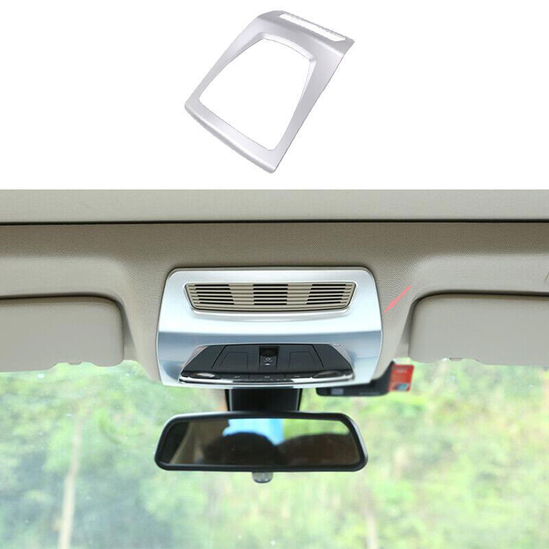 Fit for BMW 5 Series 2011-16 Matte Silver Front Reading Light Lamp Frame Trim 1P