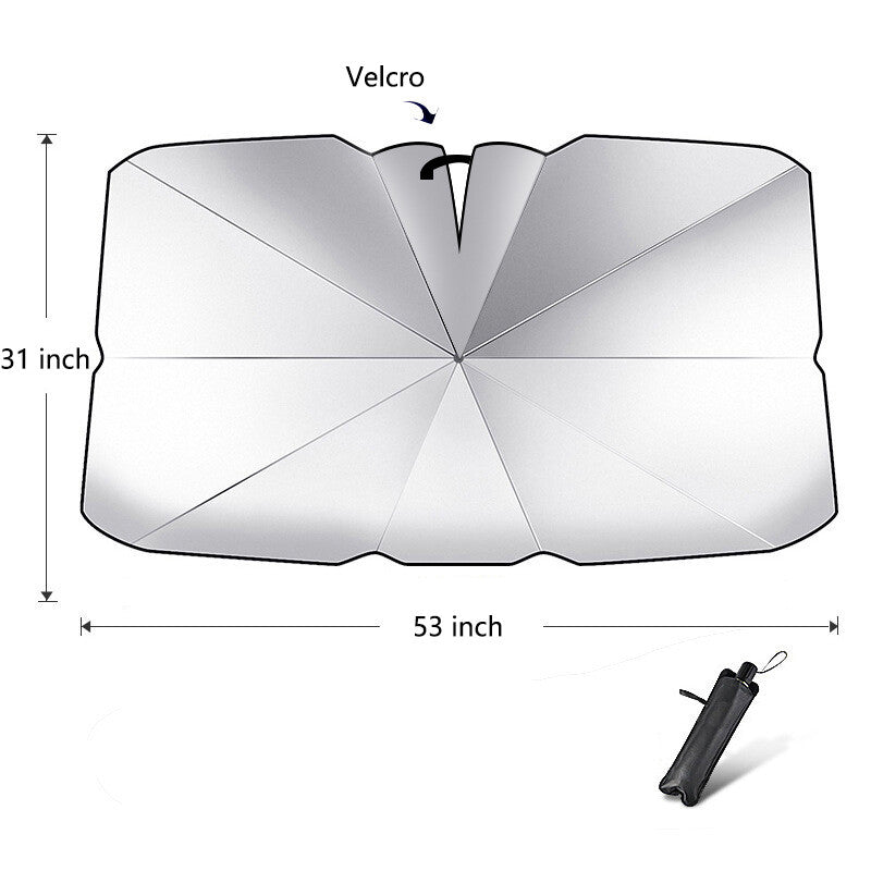Folding car windshield sunshade, car front window sun visor