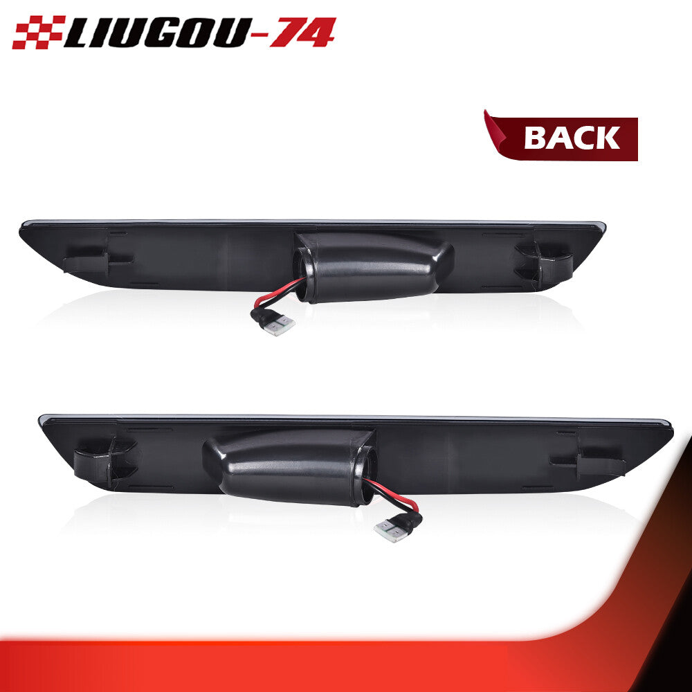 White LED rear marker light reflector suitable for 2015+ for Mustang clear lens