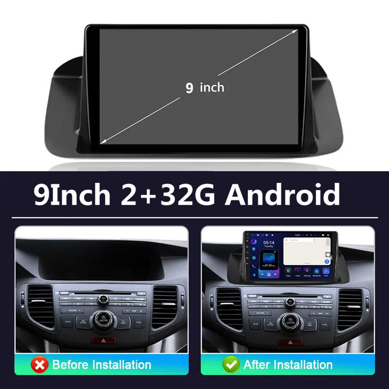 Car Radio Android Carplay Multimedia For 09-13 Accord 8 Spirior GPS Navigation