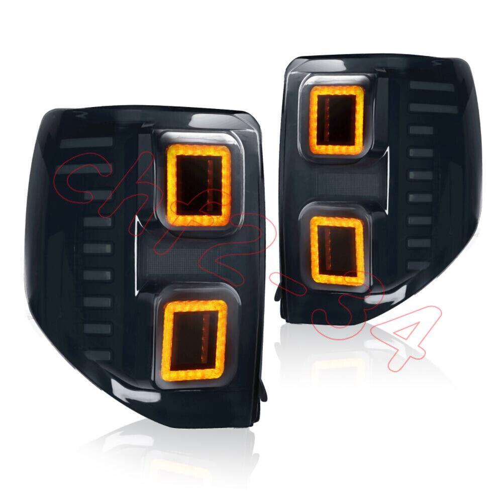 for Ford Bronco Sport 2021+ 2Pcs LED Smoked Tail Lights Rear Lamps Brake Stop