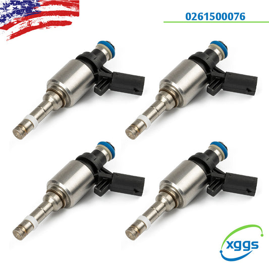 4pcs Fuel Injector 0261500076 for VW T5 Eos CC for Audi for A4 A3 for A5 TT 2.0L Turbo