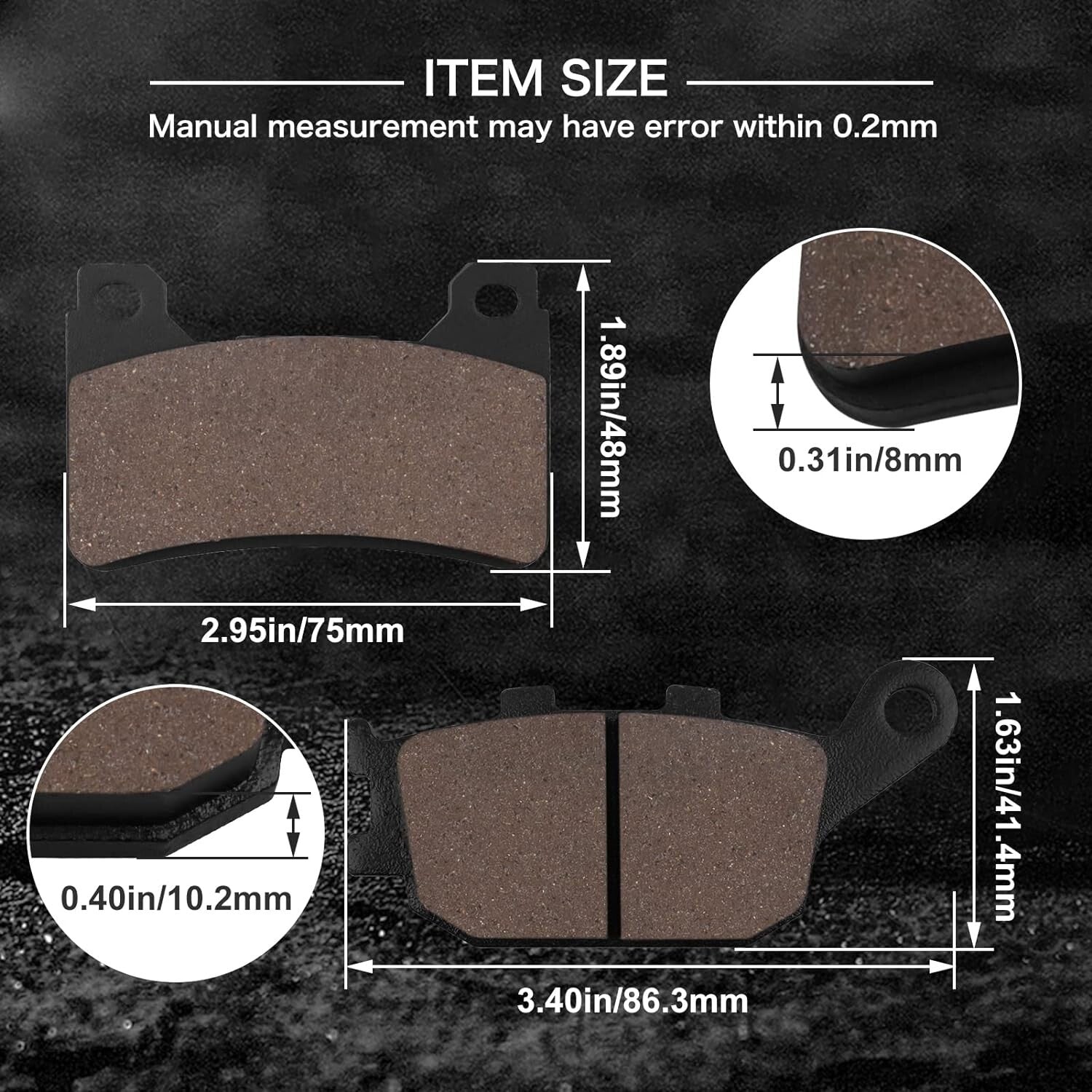 Brake Pads Front and Rear Compatible with for Honda CBR600RR CBR 600RR 2003-2006