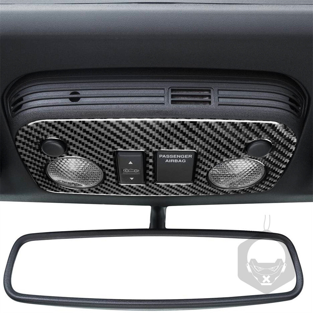 Carbon Fiber Front Reading Light Lamp Panel Cover Fit for Ford for Mustang 1996-2003