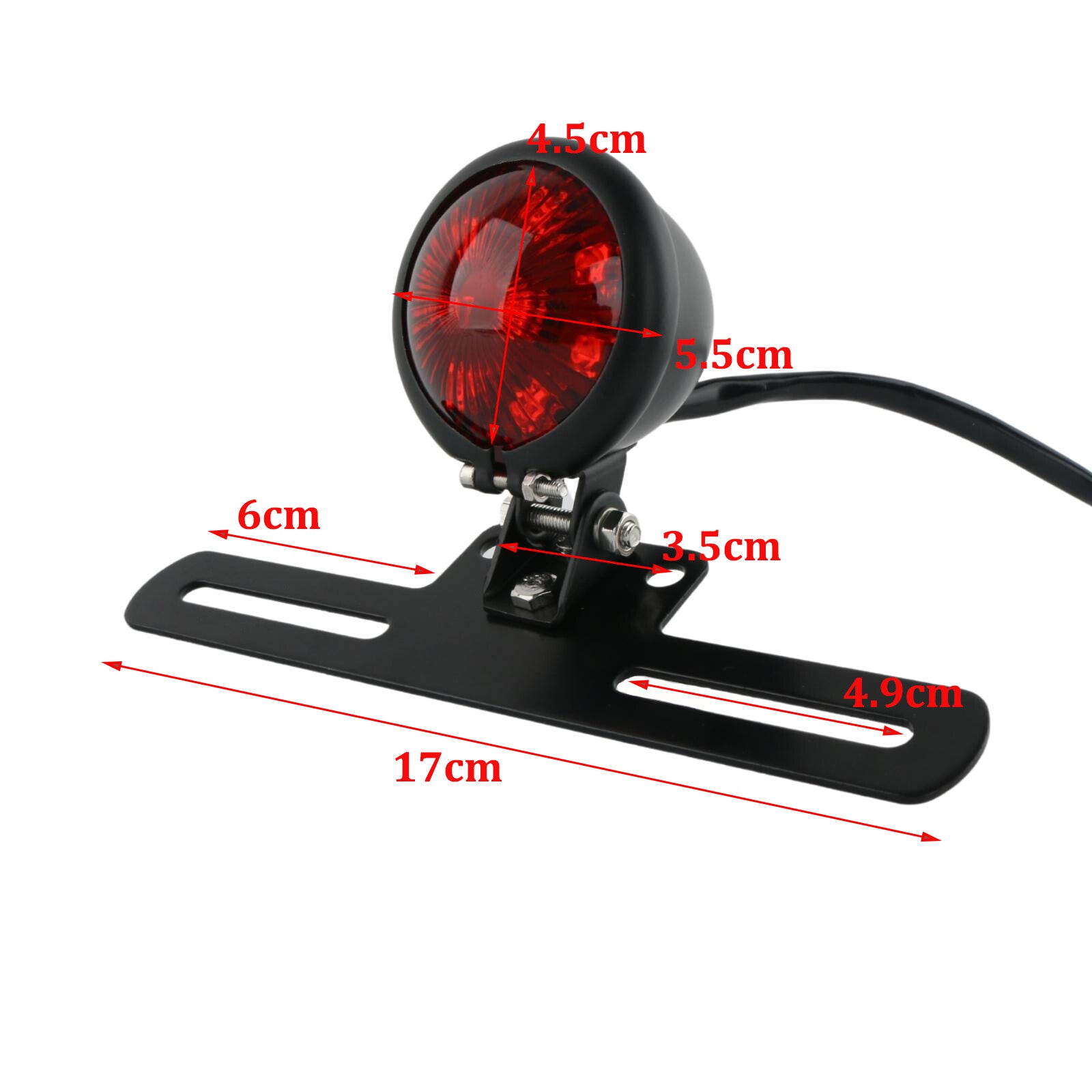 Universal Motorcycle LED Taillight Brake Stop Light (Red) for Harley Chopper