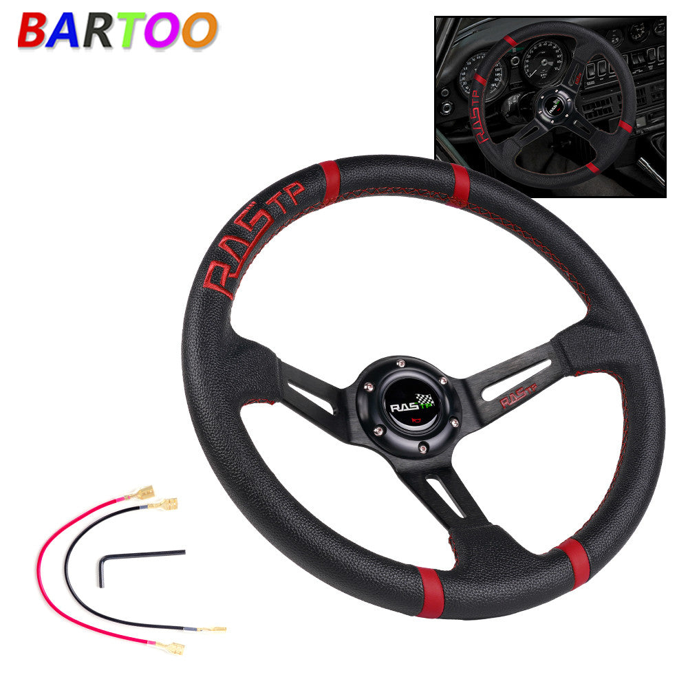 Steering Wheel Deep Dish Drifting Sport Aluminum Surface Racing 13inch