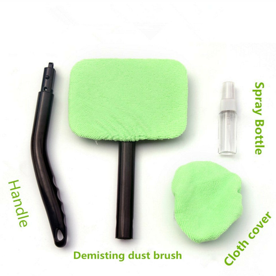Window Cleaner Windshield Fast Easy Shine Brush Green Washable Car Cleaning TooL