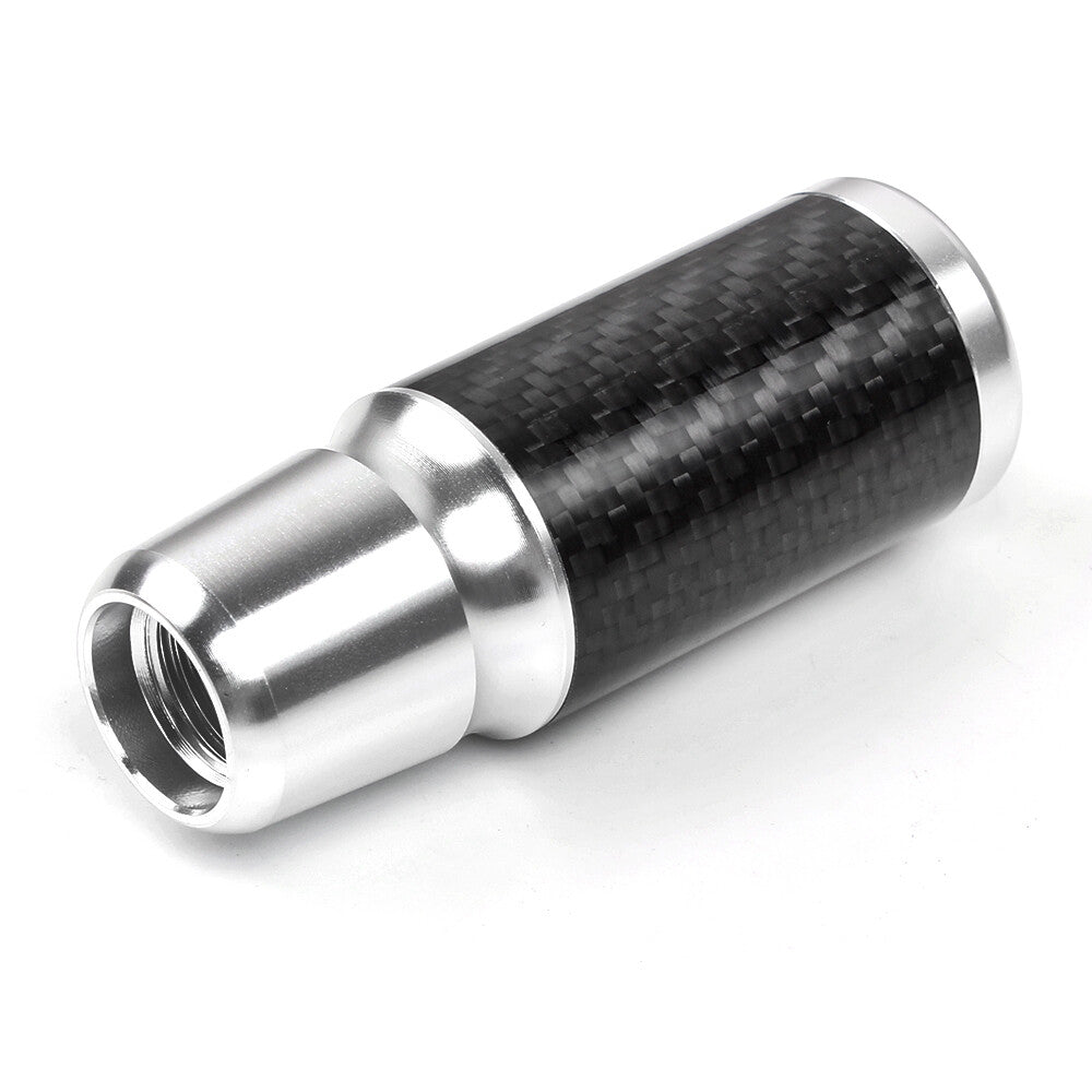 Universal Silve Carbon Fiber Auto Manual Gear Stick Lever Car Shift Knob 6 Speed