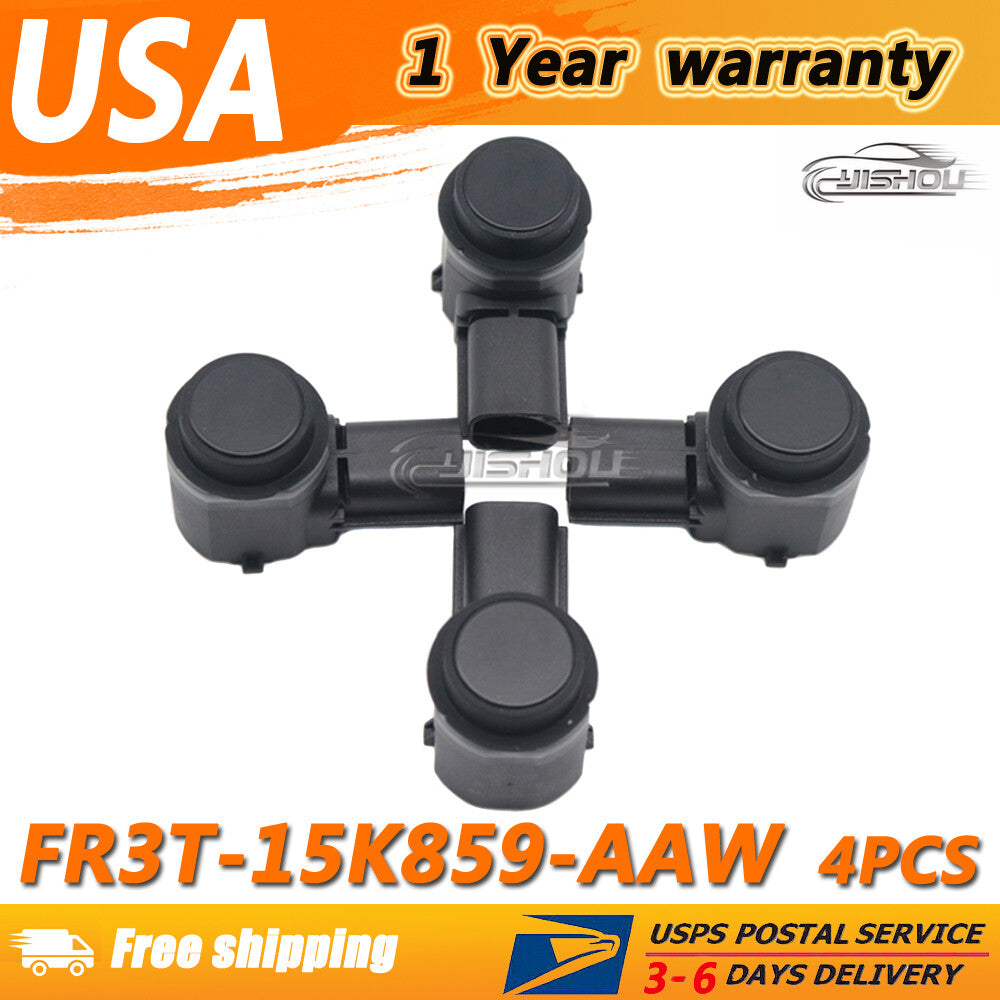 FR3T-15K859-AAW Set of 4pcs Black For 2015-2017 for Ford Parking Assist Aid Sensor