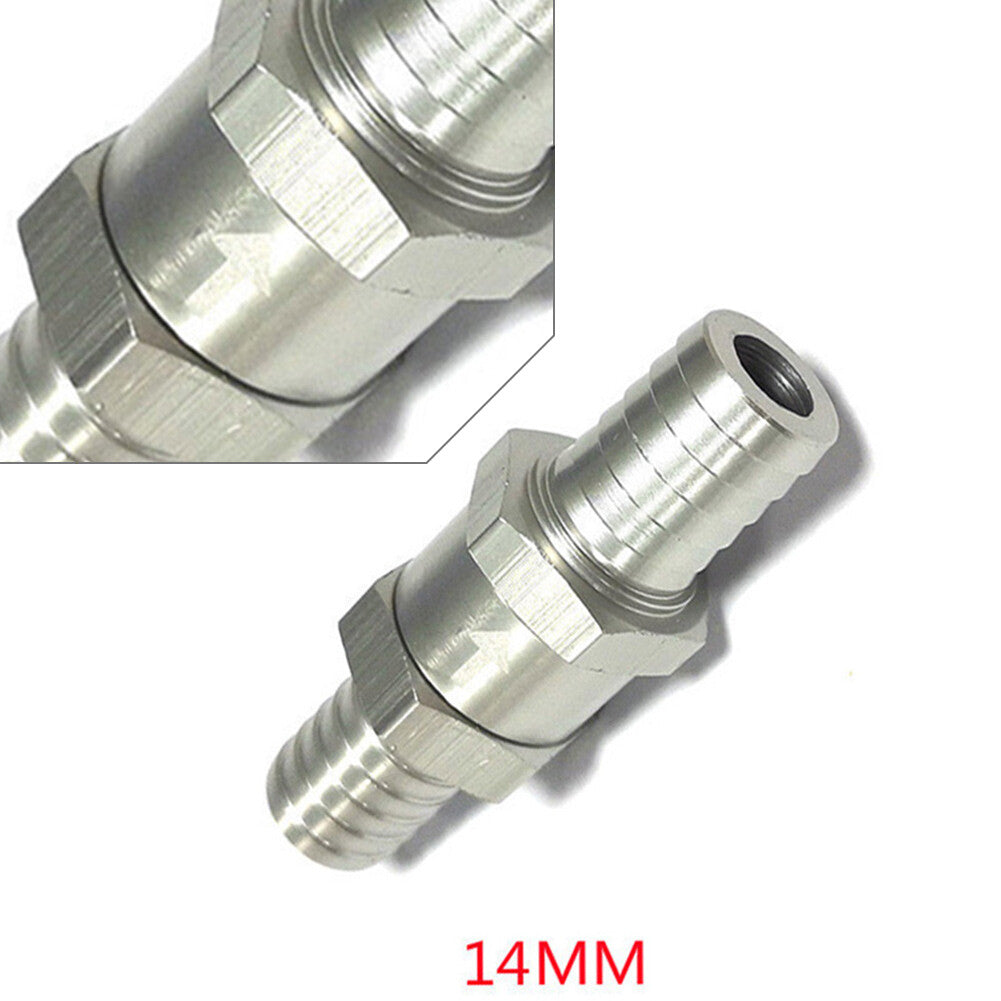 For Gas or Diesel fuel 14mm Silver 1x One way Check valve Non Return Inline