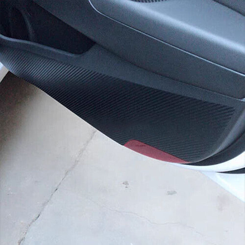 for Hyundai for Elantra 2017-2020 Carbon fiber Door Anti-Kick Panel Guard cover trim