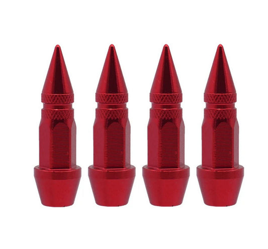 4-piece car tire valve cover rod air dust cover dustproof red stud for Lexus for Infiniti