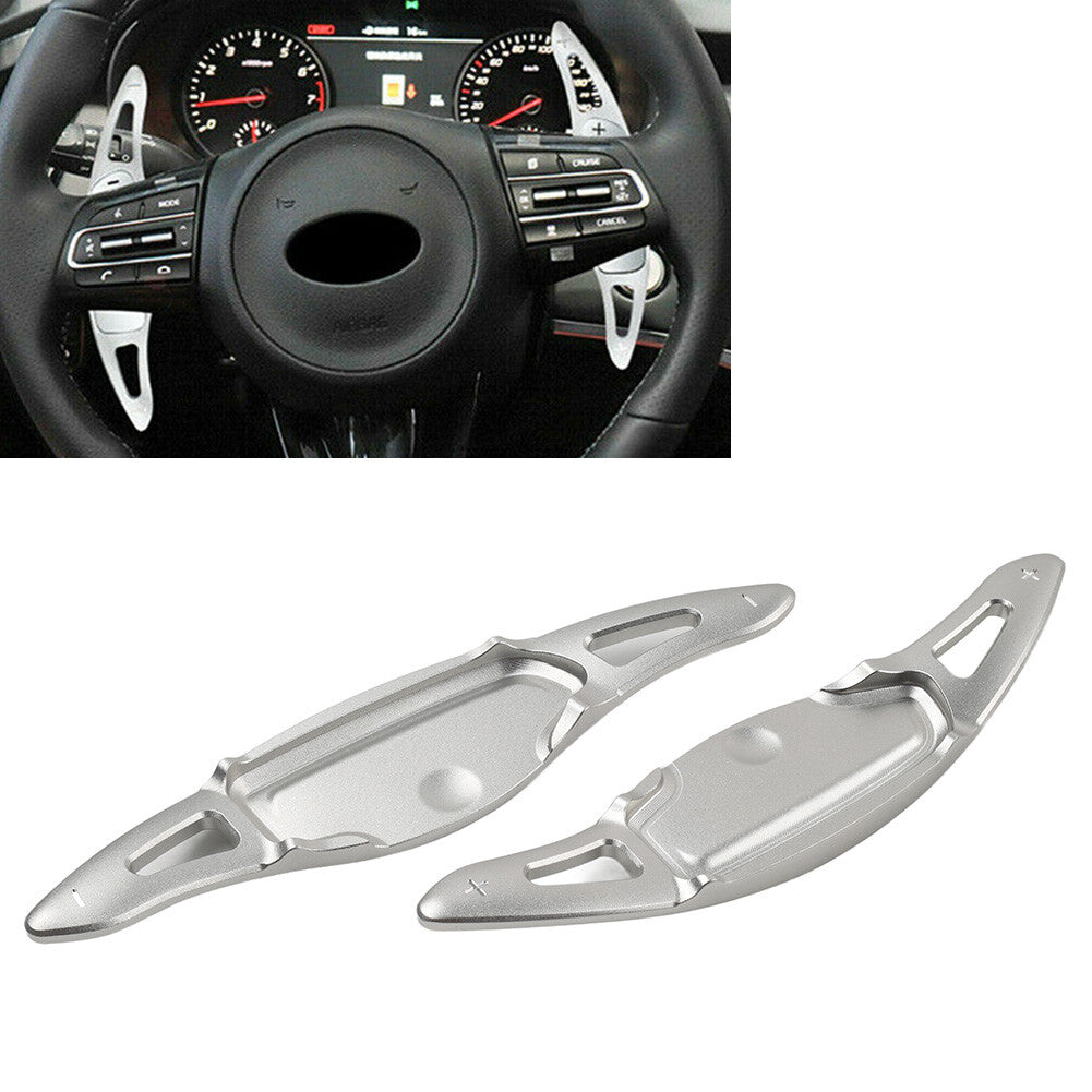Silver Steering Wheel Paddle Shifter Extension For 18-up for Kia Stinger CK K8