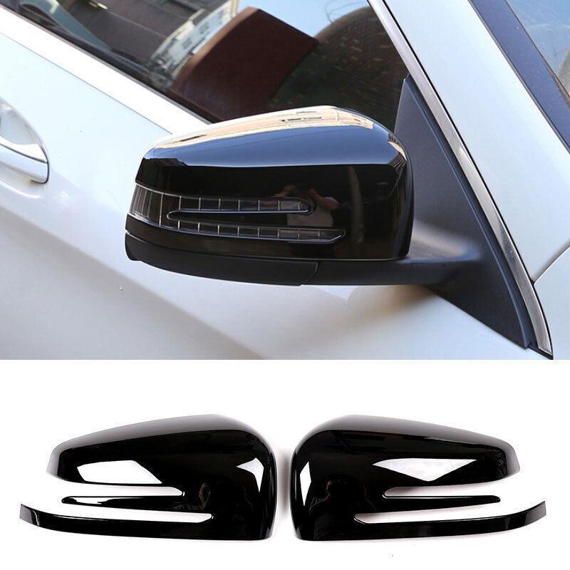 for Benz GLE GLS 2016-2019 Glossy Black ABS Rear View Side Mirror Cover Trim 2x