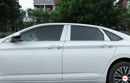 Window Molding Trim Decor Strips Steel For 2019-2021 for Volkswagen for Jetta Mk7 Silver
