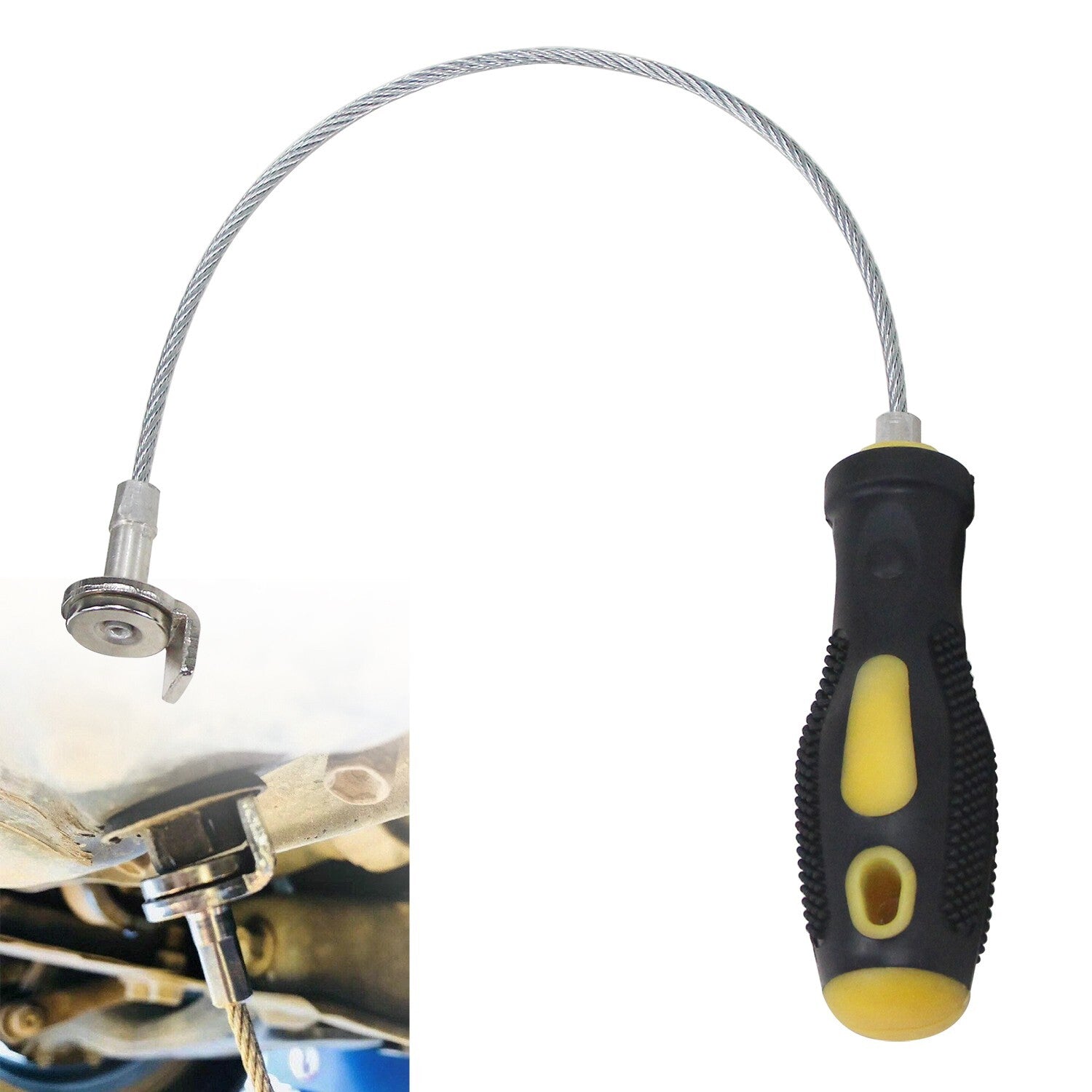 Strong magnetic drain plug removal tool wrench - heat resistant
