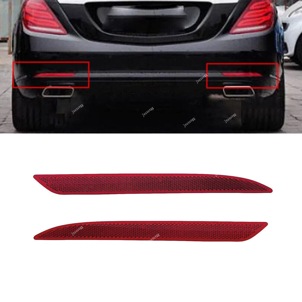 2x Rear Bumper Reflector Strip Cover Left  Right for Mercedes-Benz S Class W222