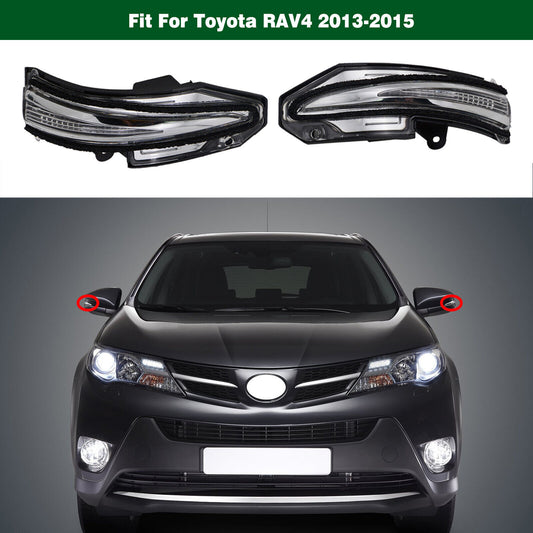 Side Door Mirror Turn Signal Indicator Lamps Light Fit for Toyota RAV4 2013-2015