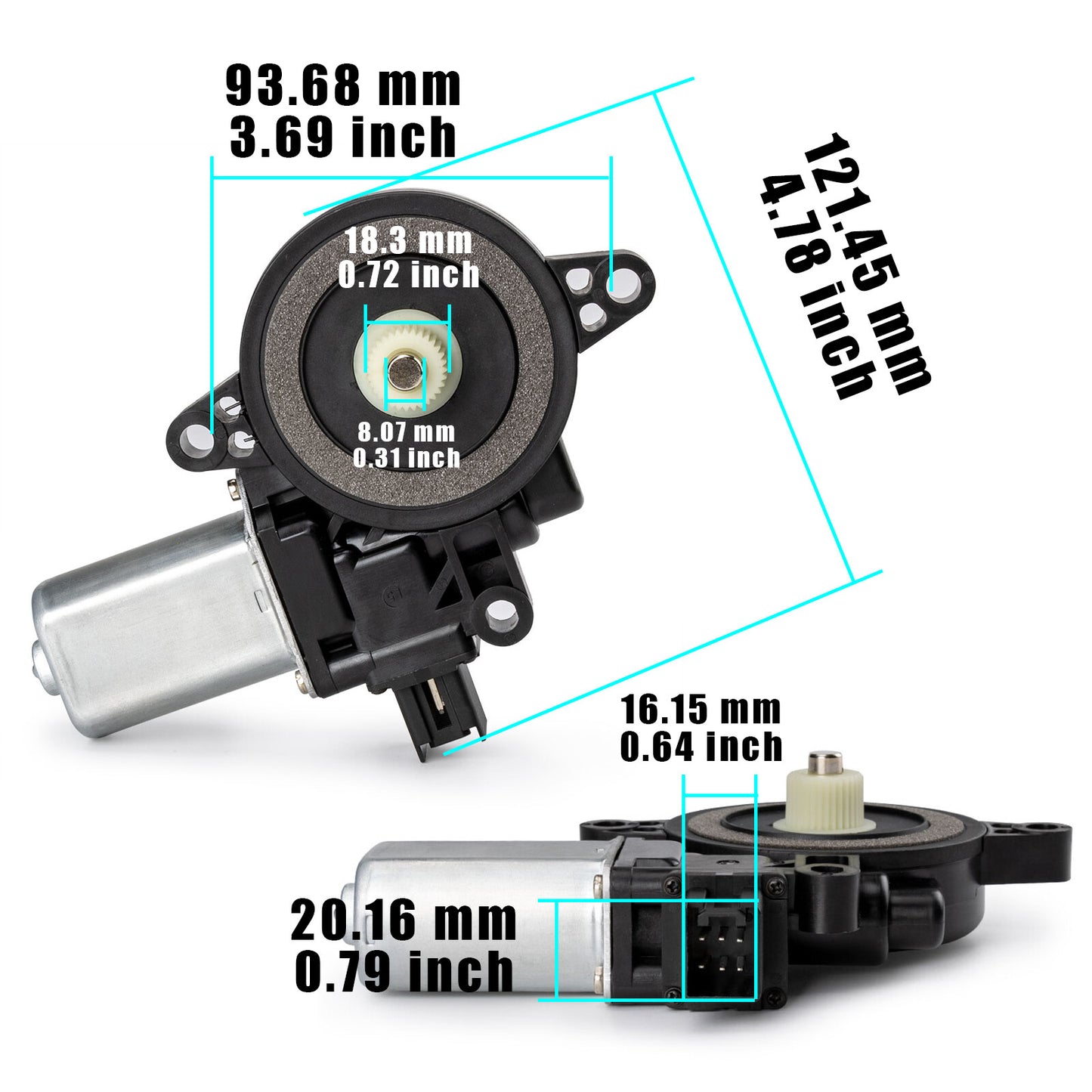 Front Left Window Lift Regulator Motor for Mazda 2 3 6 2010-2013 D651-59-58X NEW
