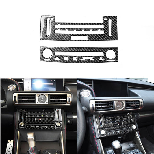 Carbon Fiber Central Console CD Panel Cover Trim for LEXUS IS250 IS350 2014-2018