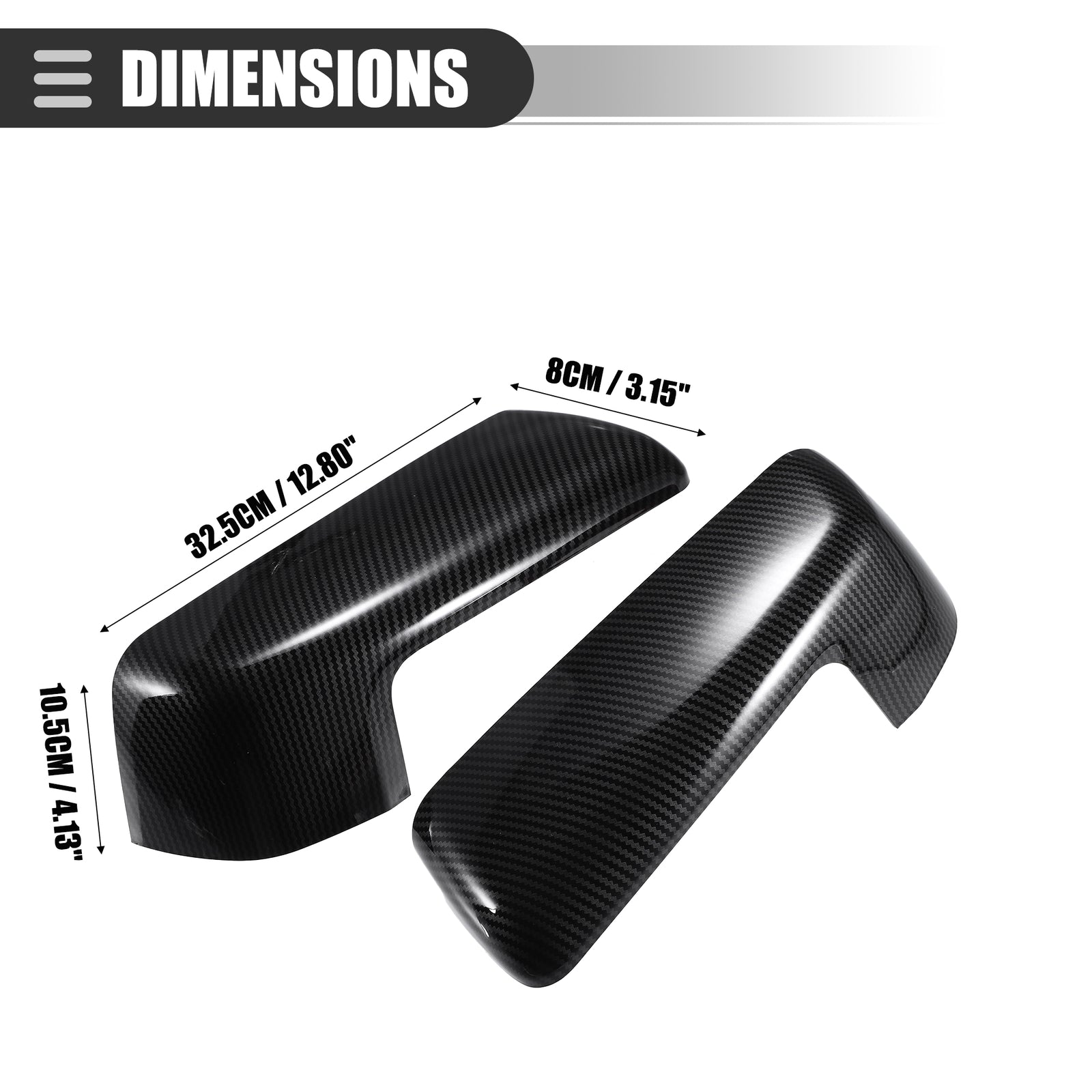 Carbon fiber half-mirror cover for 2019-2023 for Chevrolet Silverado/ for GMC for Sierra 1500