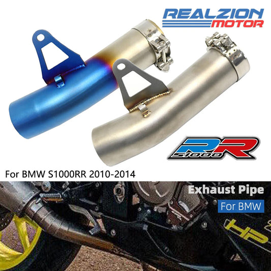 Motorcycle Middle Pipe Slip-On Link Pipe Connect Tube for BMW S1000RR 2010-2014