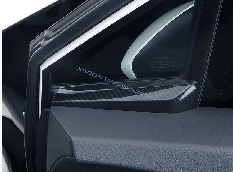 2P for Toyota CHR C-HR 2018-22 Carbon Fiber A Pillar Front Triangle Cover Trims