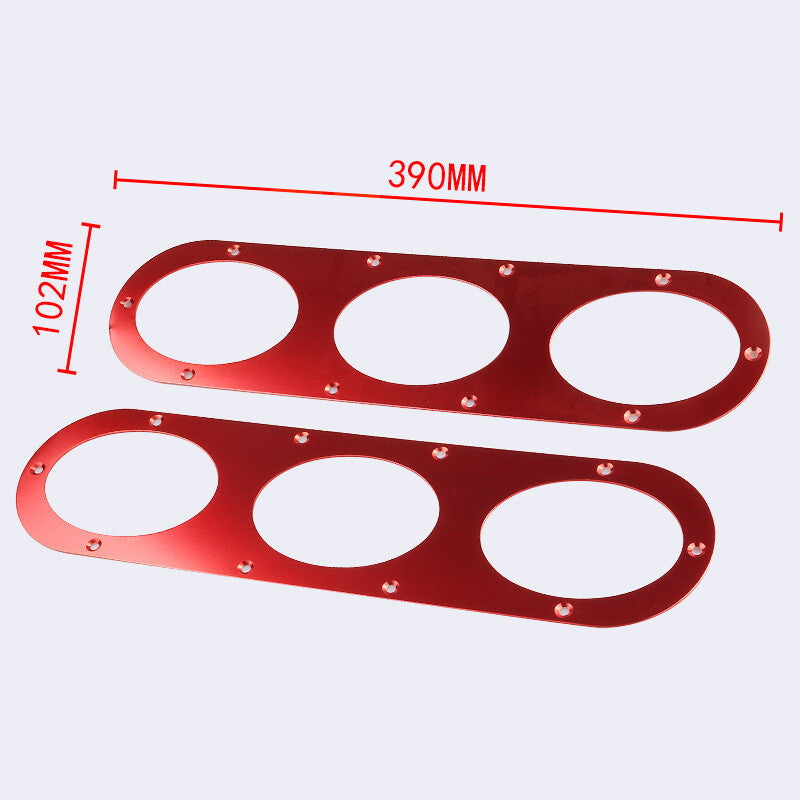 2Pcs Car Rear Bumper Race Air Diversion Diffuser Panels Kit Universal Red
