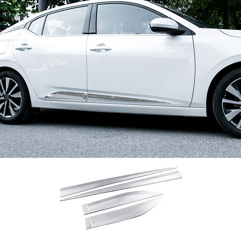 4pcs Chrome Side Door Body Guard Molding Cover Trim for Nissan Sentra 2020-2022