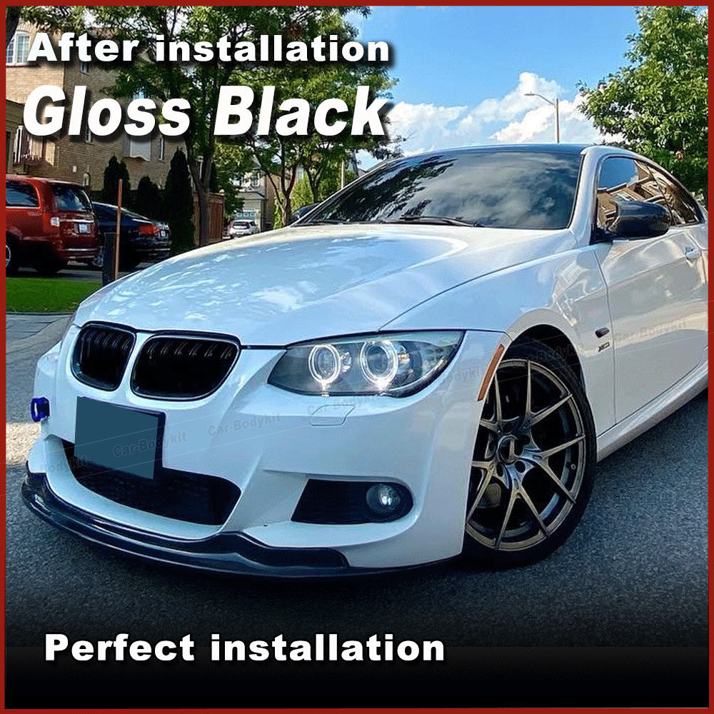 for BMW 3 Series E92 E93 LCI 335i M Tech Gloss Black Front Bumper Lip Splitter