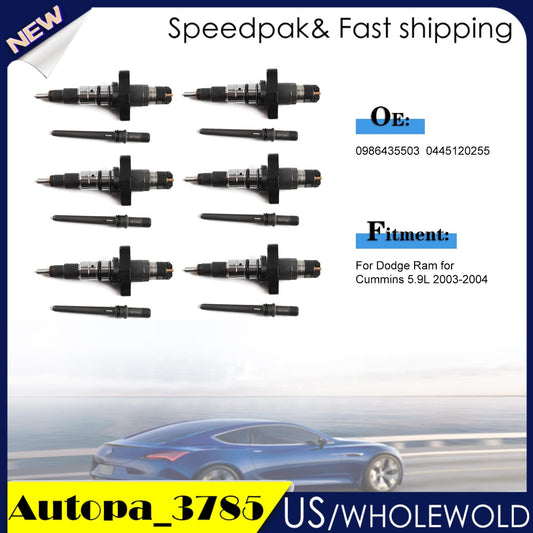 6pcs Fuel Injectors for Dodge for Ram 5.9L 2003-2004 0445120255 0986435503