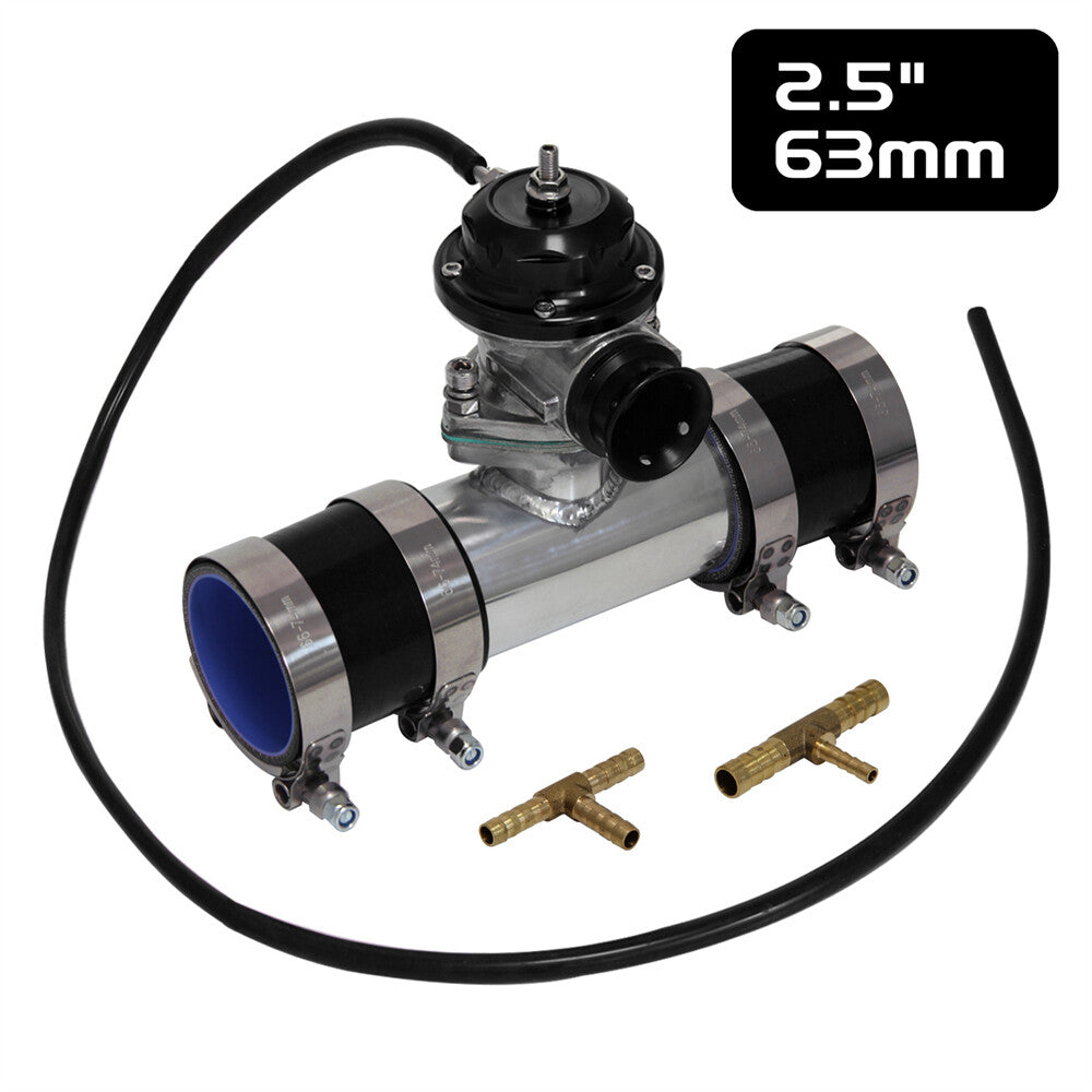 30PSI Blow Off Valve BOV +Type RS 2.5 Flange Pipe Adapter Silicone hose kit BK