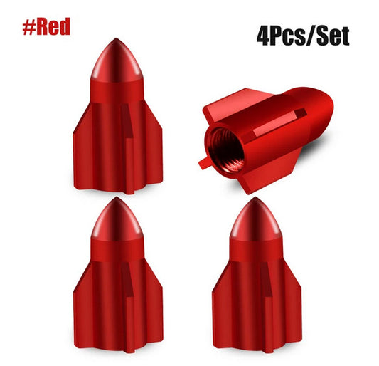 4-piece car tire valve cover rod air dust cover, dustproof and rustproof, sky blue, suitable for BMW .