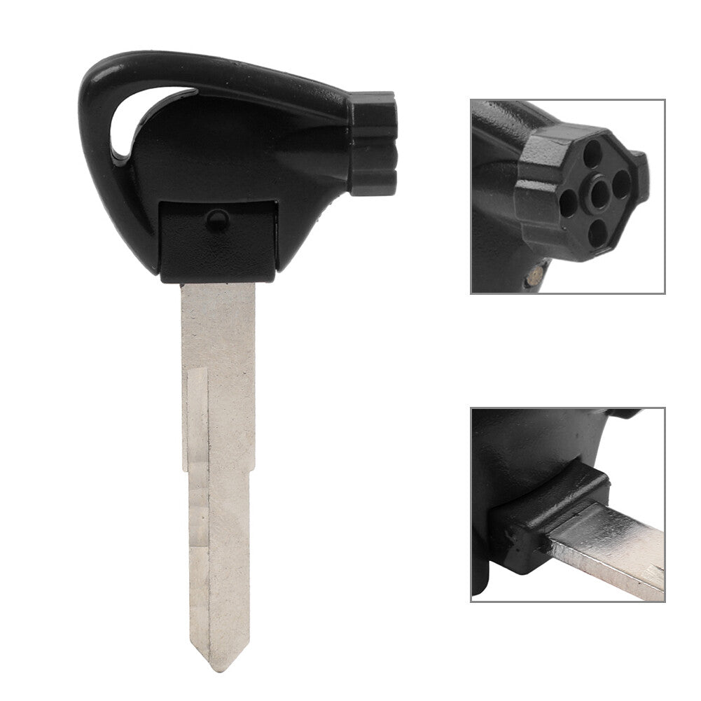 Right Ignition Key Blank Uncut Blade Black Fit for Yamaha Motorbike Scooter