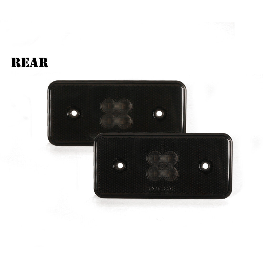 Two-pack of red LED rear side marker lights suitable for 2002-2014 for Mercedes-Benz G500, G55, G63, and AMG models.