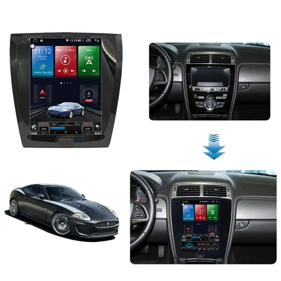 Android for Tesla Style Vertical Screen 12.1 for Jaguar XK XKR 2006-13 Car GPS Navi